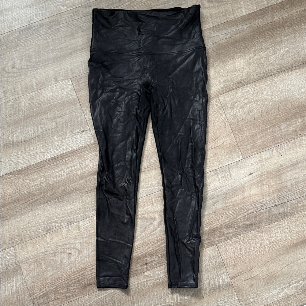 Spanx Faux Leather Leggings Size 1X Plus Size